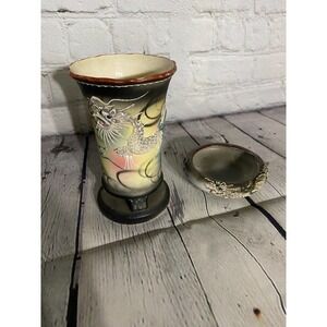 Vintagve Dragonware Vase Japanese Moriage Raised Dragon incense burner